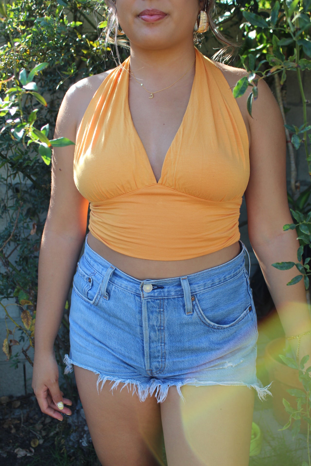 Squeeze Me Orange Halter top