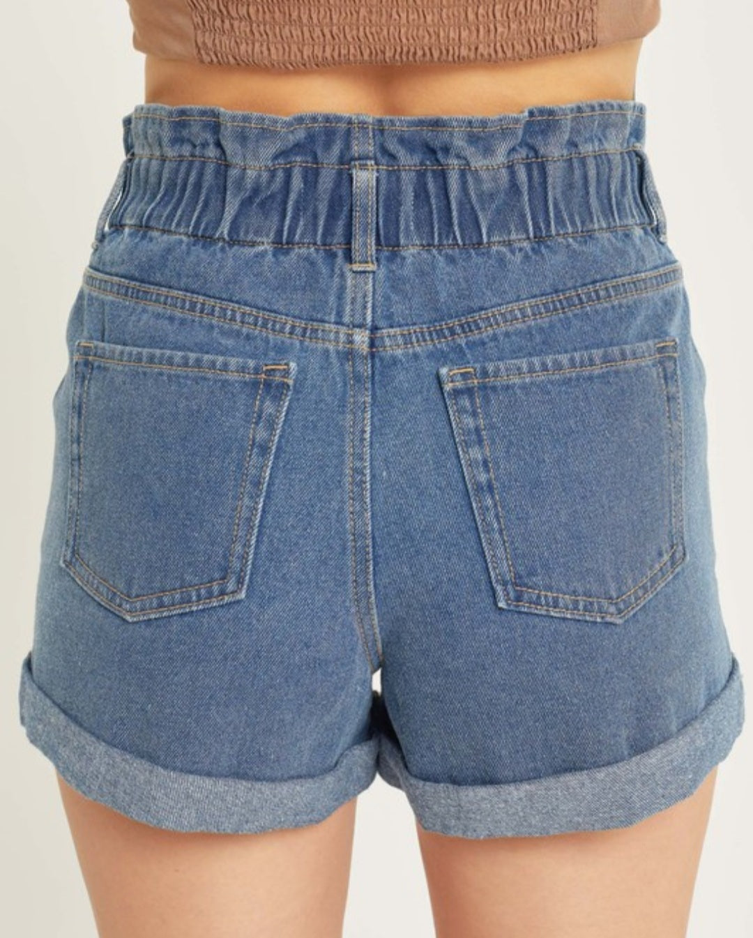 Dramatica High Waisted Denim Shorts